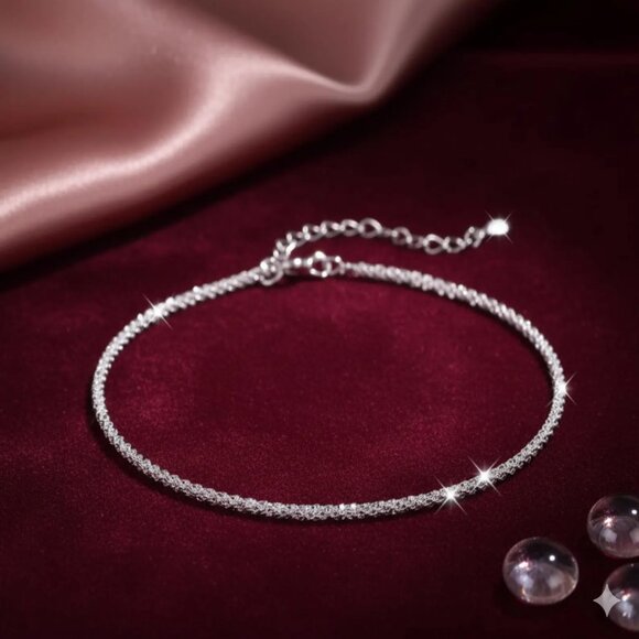 S925 Sterling Silver Sparkling Cauliflower Bracelet Women’s Gift Party - Picture 6 of 6